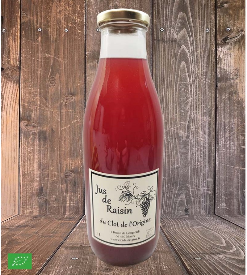Jus de raisin 1 l (carton de 6 bouteilles) - Clot de l'Origine Marc et Caroline BARRIOT Maury